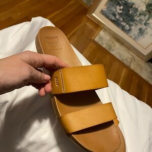 Reef Mustard Slide Sandals